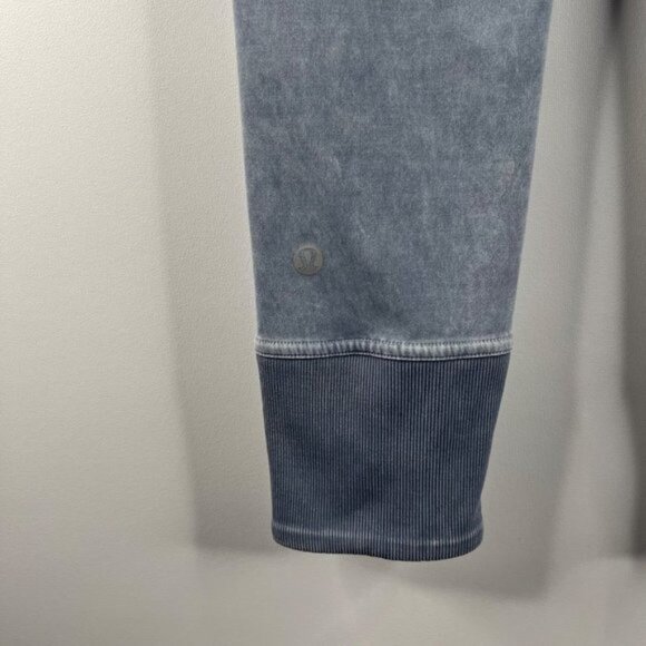 Lululemon Wunder Under Crop 23" Ribbed Leggings Pants Size 2 Washed Moon Blue - Picture 5 of 8